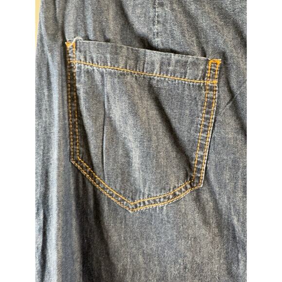 ABS Button Knee Length Denim Skirt, Indigo Denim, Sz: 30, 64-55 - Picture 12 of 16